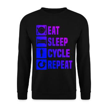 Radeln Mtb Bike Radfahrer Herren Velo - Unisex Pullover - Schwarz - Vorne - Alina (178cm) & Michal (187cm)