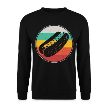 Hot Dog Adulte Vintage Rétro - Sweat-shirt Unisexe - noir - Devant - Alina (178cm) & Michal (187cm)
