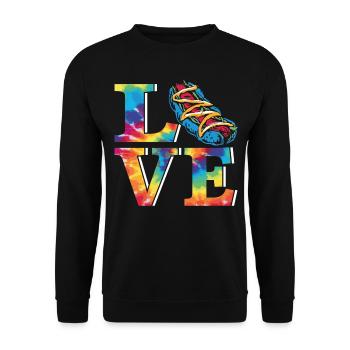 Hot Dog Adulte Tie Dye des années 80 des années 90 - Sweat-shirt Unisexe - noir - Devant - Alina (178cm) & Michal (187cm)