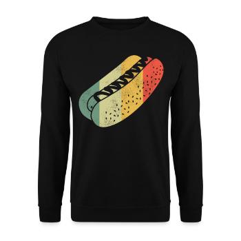 Hot Dog Adulte Vintage Rétro - Sweat-shirt Unisexe - noir - Devant - Alina (178cm) & Michal (187cm)