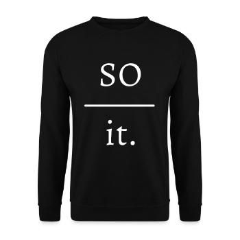 Also darüber hinweg. - Unisex Pullover - Schwarz - Vorne - Alina (178cm) & Michal (187cm)