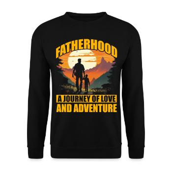 Vaterschaft: eine Reise der Liebe und des Abenteuers - Unisex Pullover - Schwarz - Vorne - Alina (178cm) & Michal (187cm)