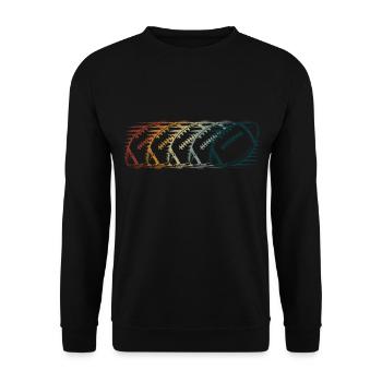 American Football Tshirt Men's Kids Football - Unisex Sweatshirt - black - Front - Alina (178cm) & Michal (187cm)