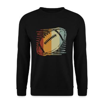 American Football Tshirt Herren Kinder Football - Unisex Pullover - Schwarz - Vorne - Alina (178cm) & Michal (187cm)
