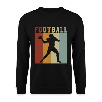 American Football Tshirt Men's Kids Football - Unisex Sweatshirt - black - Front - Alina (178cm) & Michal (187cm)