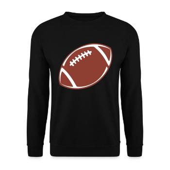 American Football Tshirt Men's Kids Football - Unisex Sweatshirt - black - Front - Alina (178cm) & Michal (187cm)