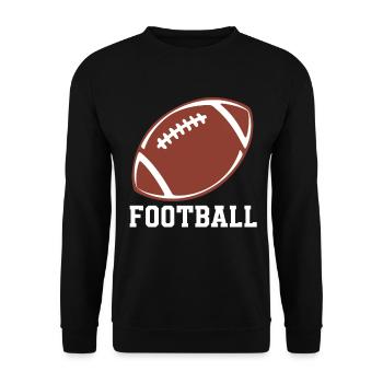 American Football Tshirt Men's Kids Football - Unisex Sweatshirt - black - Front - Alina (178cm) & Michal (187cm)