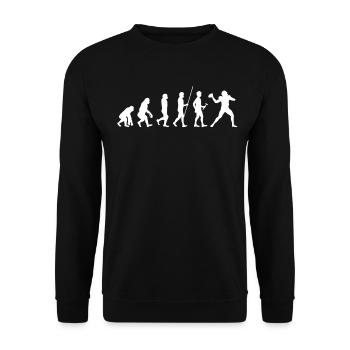 American Football Tshirt Men's Kids Football - Unisex Sweatshirt - black - Front - Alina (178cm) & Michal (187cm)