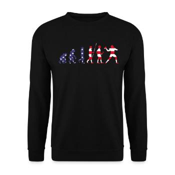 American Football Tshirt Men's Kids Football - Unisex Sweatshirt - black - Front - Alina (178cm) & Michal (187cm)