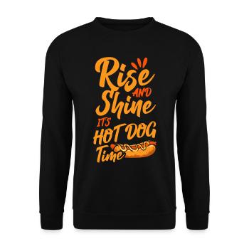 Hot Dog Adult Rise And Shine It's - Unisex Pullover - Schwarz - Vorne - Alina (178cm) & Michal (187cm)