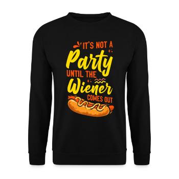 Hot Dog Adult Humor Pun Naughty - Unisex Sweatshirt - black - Front - Alina (178cm) & Michal (187cm)