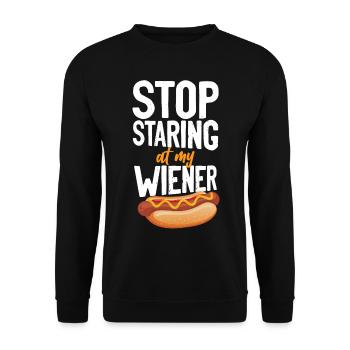 Hot Dog Adult Humor Pun Naughty - Unisex Pullover - Schwarz - Vorne - Alina (178cm) & Michal (187cm)