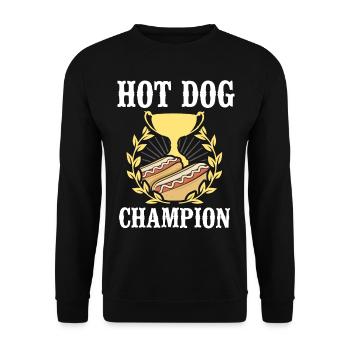 Hot-dog Adulte Manger des hot-dogs - Sweat-shirt Unisexe - noir - Devant - Alina (178cm) & Michal (187cm)
