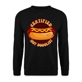 Hot Dog Adult Certified Hot - Unisex Pullover - Schwarz - Vorne - Alina (178cm) & Michal (187cm)