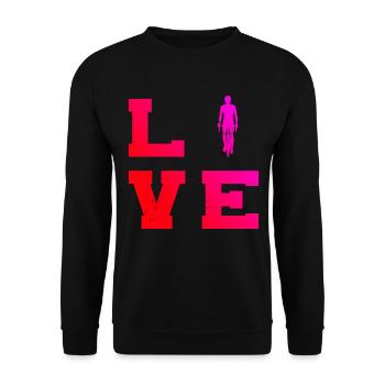 Cyclists Men Women Mtb Bike Mountain Bike - Unisex Sweatshirt - black - Front - Alina (178cm) & Michal (187cm)