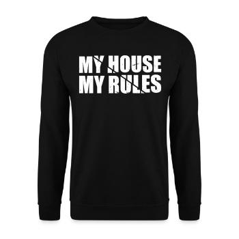 Jardinage - Ma maison, mes règles - Paysagiste Gardene - Sweat-shirt Unisexe - noir - Devant - Alina (178cm) & Michal (187cm)