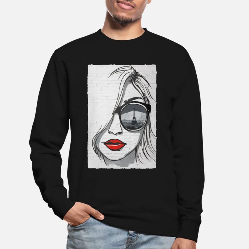 Graffeuse à Paris - Tour Eiffel Sweat-shirt Unisexe