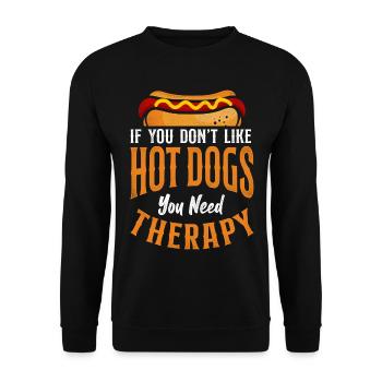 Hot Dog Adult If You Don't Like - Unisex Sweatshirt - black - Front - Alina (178cm) & Michal (187cm)