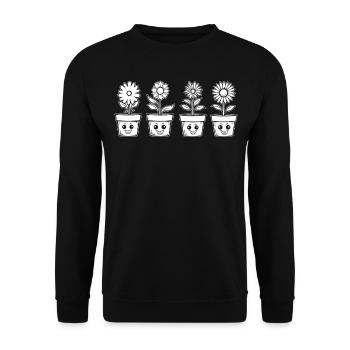 Hobby Gardener Amoureux des plantes à fleurs drôles - Sweat-shirt Unisexe - noir - Devant - Alina (178cm) & Michal (187cm)