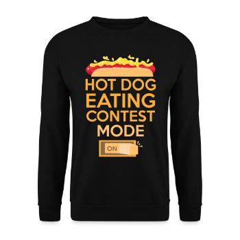 Hot-dog Adulte Manger des hot-dogs - Sweat-shirt Unisexe - noir - Devant - Alina (178cm) & Michal (187cm)