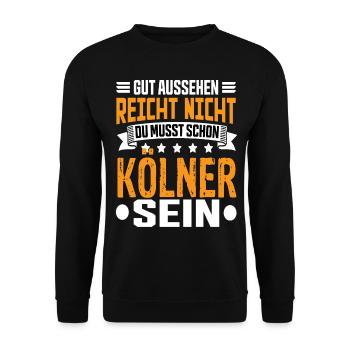 Cologne Cologne NRW Rhineland Cologne Saying - Unisex Sweatshirt - black - Front - Alina (178cm) & Michal (187cm)