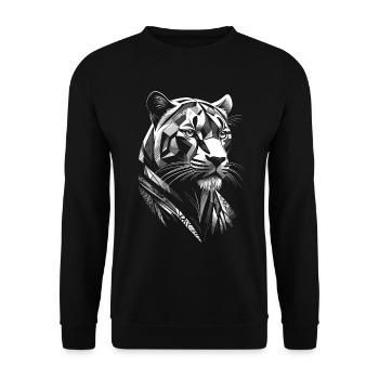 Panthère noire moderne - Panther - Sweat-shirt Unisexe - noir - Devant - Alina (178cm) & Michal (187cm)