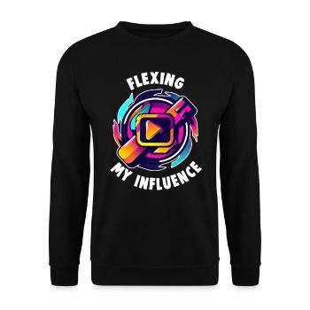 Créateur numérique : Exercer son influence sur les médias sociaux - Sweat-shirt Unisexe - noir - Devant - Alina (178cm) & Michal (187cm)