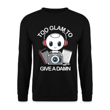Créateur numérique trop glamour pour se donner un foutu social - Sweat-shirt Unisexe - noir - Devant - Alina (178cm) & Michal (187cm)