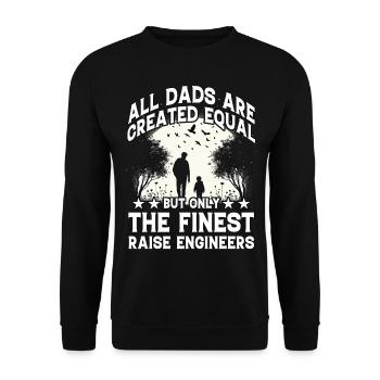 Tous les pères sont créés égaux, mais seulement les meilleurs - Sweat-shirt Unisexe - noir - Devant - Alina (178cm) & Michal (187cm)