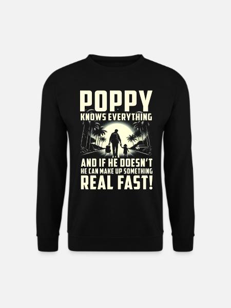 Poppy knows everything - Unisex Sweatshirt - black