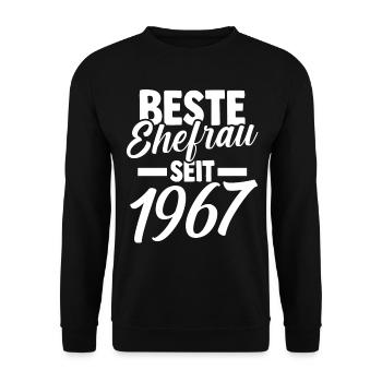 Meilleure épouse de la Saint-Valentin depuis 1967 - Sweat-shirt Unisexe - noir - Devant - Alina (178cm) & Michal (187cm)