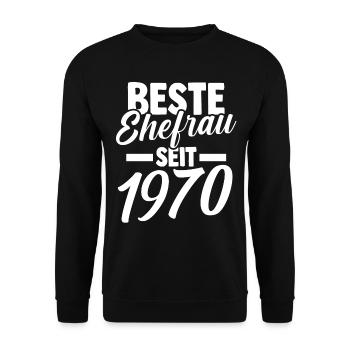 Meilleure épouse de la Saint-Valentin depuis 1970 - Sweat-shirt Unisexe - noir - Devant - Alina (178cm) & Michal (187cm)