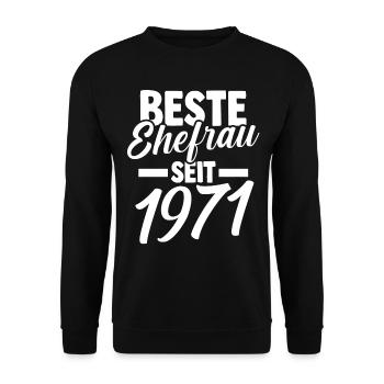 Meilleure épouse de la Saint-Valentin depuis 1971 - Sweat-shirt Unisexe - noir - Devant - Alina (178cm) & Michal (187cm)