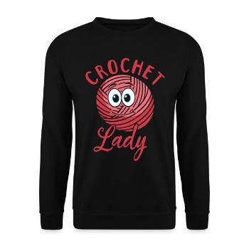 Crochet Crochets Filles Crochet Lady - Sweat-shirt Unisexe - noir - Devant - Alina (178cm) & Michal (187cm)