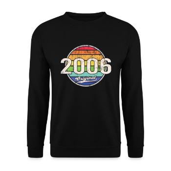 2006 Geburtstag Year Original - Unisex Pullover - Schwarz - Vorne - Alina (178cm) & Michal (187cm)