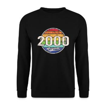 2000 Geburtstag Year Original - Unisex Pullover - Schwarz - Vorne - Alina (178cm) & Michal (187cm)