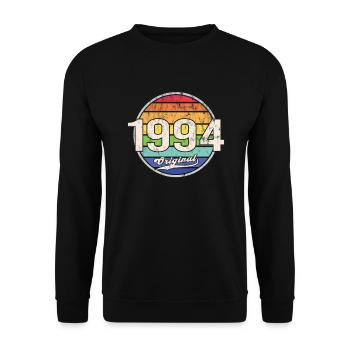 1994 Geburtstag Year Original - Unisex Pullover - Schwarz - Vorne - Alina (178cm) & Michal (187cm)