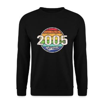 2005 Geburtstag Year Original - Unisex Pullover - Schwarz - Vorne - Alina (178cm) & Michal (187cm)