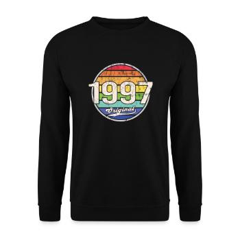 1997 Anniversaire Année Original - Sweat-shirt Unisexe - noir - Devant - Alina (178cm) & Michal (187cm)
