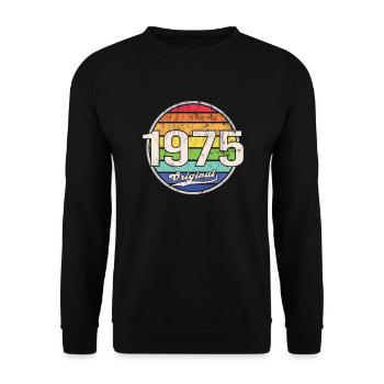1975 Anniversaire Année Original - Sweat-shirt Unisexe - noir - Devant - Alina (178cm) & Michal (187cm)
