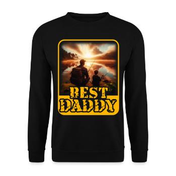 Bester Papa - Unisex Pullover - Schwarz - Vorne - Alina (178cm) & Michal (187cm)