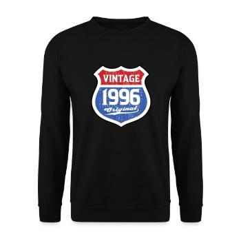 1996 Anniversaire Route Vintage Original - Sweat-shirt Unisexe - noir - Devant - Alina (178cm) & Michal (187cm)