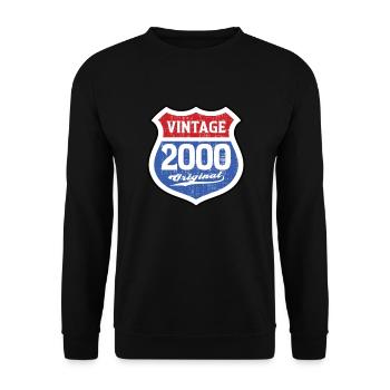 2000 Anniversaire Route Vintage Original - Sweat-shirt Unisexe - noir - Devant - Alina (178cm) & Michal (187cm)
