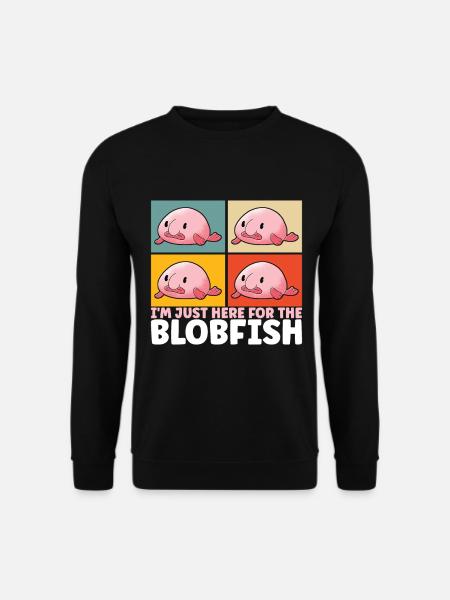 Cute Blob Fish Ugly Fish - Unisex Sweatshirt - black