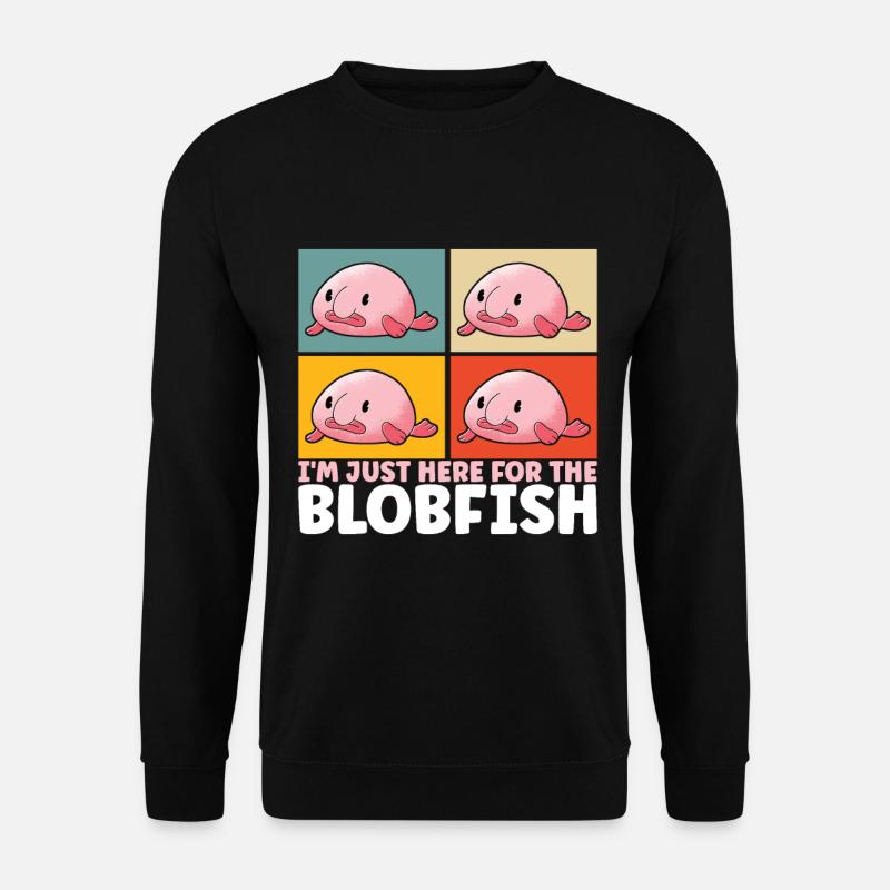 Poisson blob mignon Poisson laid - Sweat-shirt Unisexe - noir