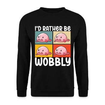 Poisson blob mignon poisson laid - Sweat-shirt Unisexe - noir - Devant - Alina (178cm) & Michal (187cm)