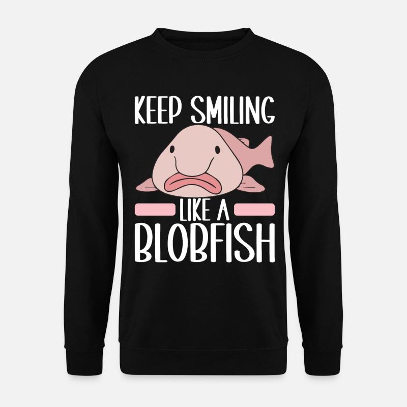 Poisson blob mignon poisson laid - Sweat-shirt Unisexe - noir