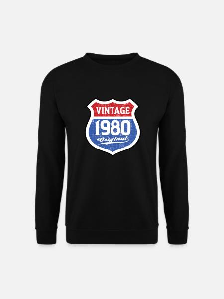 1980's Birthday Route Vintage Original - Unisex Sweatshirt - black