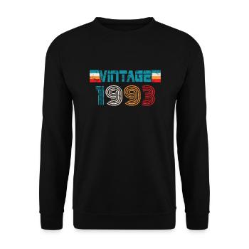 Millésime anniversaire 1993 - Sweat-shirt Unisexe - noir - Devant - Alina (178cm) & Michal (187cm)