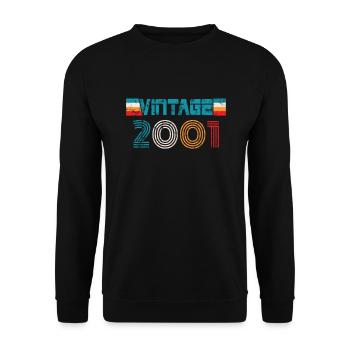 Millésime anniversaire 2001 - Sweat-shirt Unisexe - noir - Devant - Alina (178cm) & Michal (187cm)